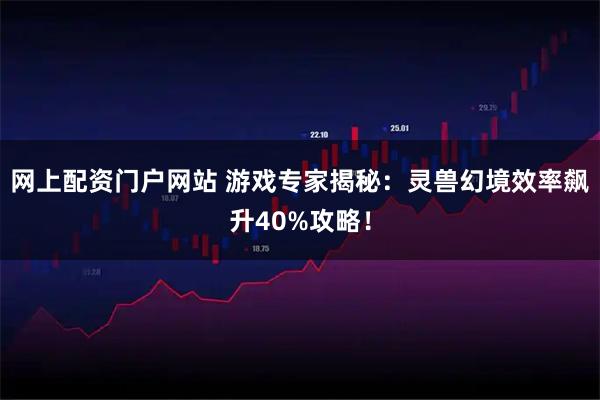 网上配资门户网站 游戏专家揭秘：灵兽幻境效率飙升40%攻略！